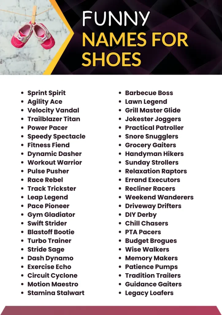 Funny Names for Shoes infographic