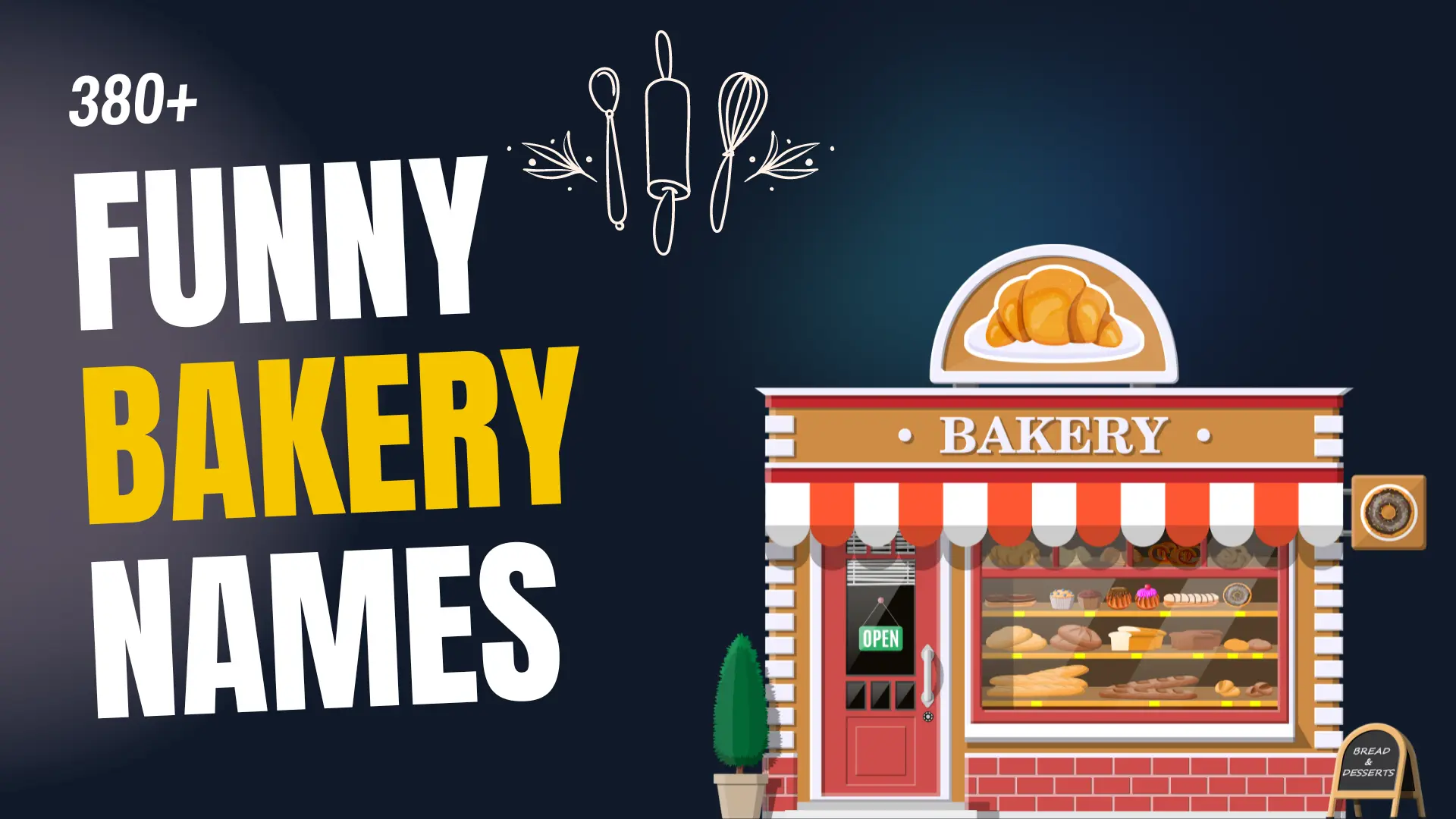 390 Funny Bakery Names AI Generator